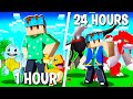 I Spent 24 HOURS in Minecraft PIXELMON! (Pokémon in Minecraft)