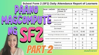 Paano Magcompute Manually ng SF2 - Part 2