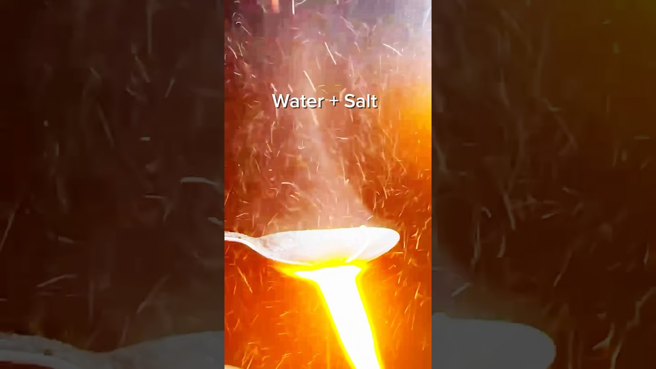 Water  + Salt  Vs Hot Spoon 