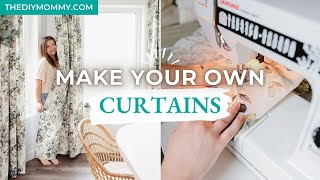 How to MAKE CURTAINS at HOME that look INCREDIBLE! *perfect pleat hack* | The DIY Mommy