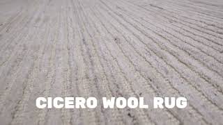 Cicero White Modern Wool Rug