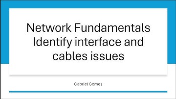 1.4 Network Fundamentals - Identify interface and cable issues