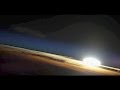 Sunrise from the space station  ambient space  4k