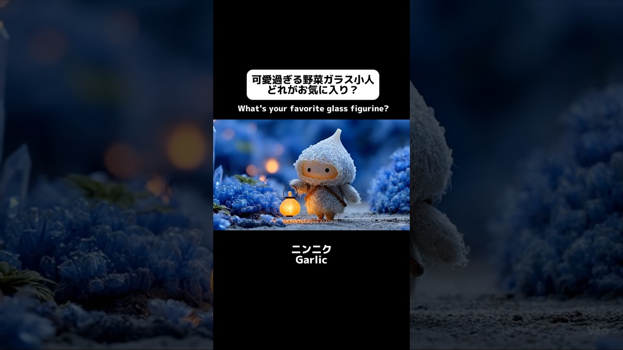 AIASMR✨可愛すぎる野菜ガラス小人、どれが一番好きですか🍄🧄🍅Glass figurines #asmr #aiasmr #癒し系 #asmrsounds #aivideo #shorts