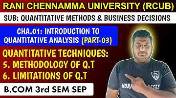1.3 Quantitative Techniques: Methodology & Limitations | Introduction to Quantitative Analysis | RCU