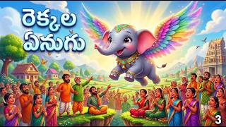 🪽🐘 Winged Elephant | Magical Elephant Story for Kids | Telugu Kids Story