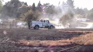 Human-caused grass-fire threatens homes near Cherry Grove
