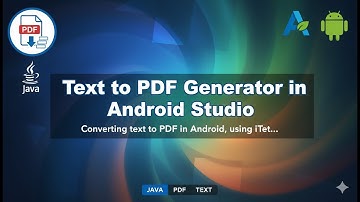 from text to PDF file Generator in Android studio | Converting text to PDF in Android, using iText