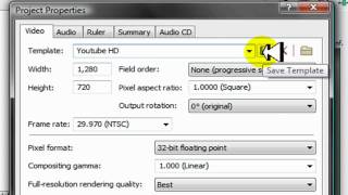 Sony Vegas Tutorial: Hd Widescreen for Youtube (Enhanced)