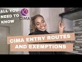 Getting Started With CIMA | Entry Routes and Exemptions