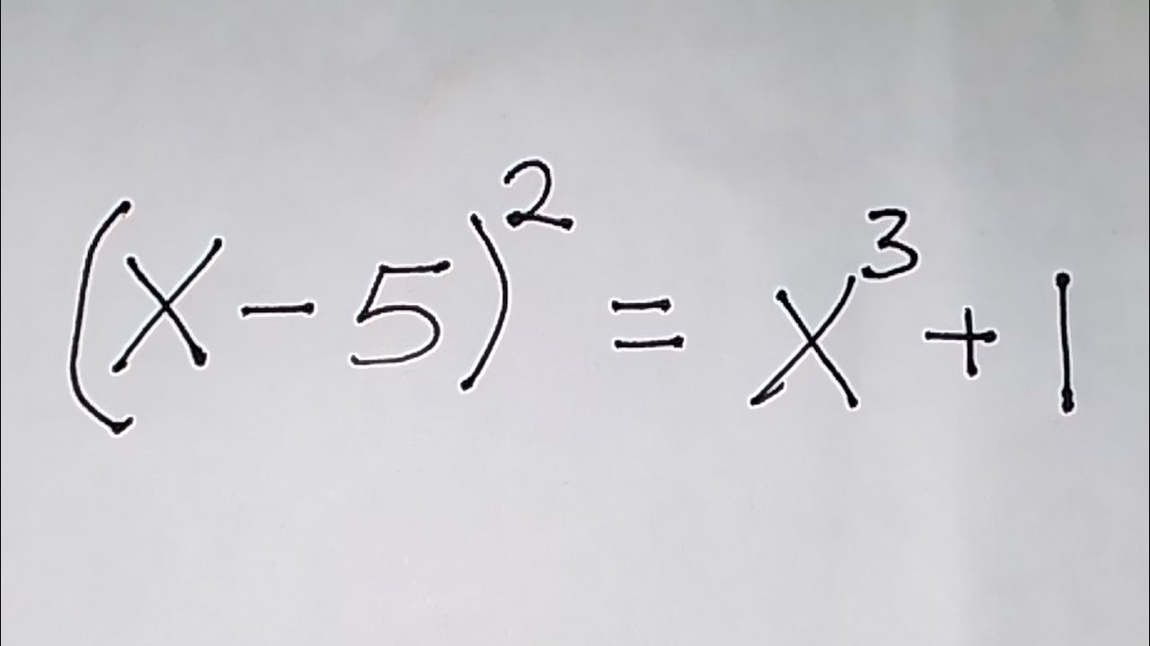 A Nice Algebra Equation | Math Olympiad Problem - YouTube