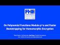 Unlocking Efficient Homomorphic Encryption with Polynomial Functions Modulo p^e π