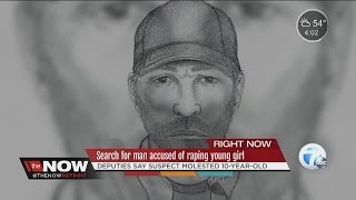 Search for man accused of raping young girl