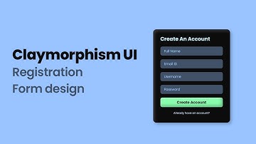 Claymorphism Registration Form using HTML, CSS | Claymorphism CSS - Codingscape