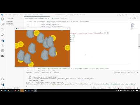 Python arcade - sprite collisions video 2