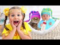 Diana and Oliver Funny Baby Adventures with cat