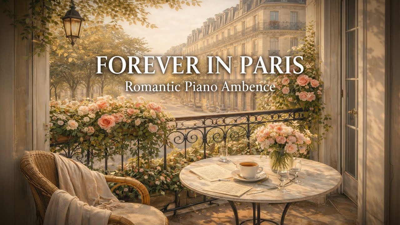 A Gentle Morning in Paris | Soft Piano Café Ambience for Relaxing & Focus