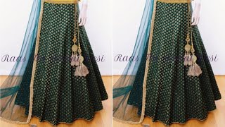 lehenga cutting and stitching/ kalidar lehenga cutting/ Partywear lehenga design cutting