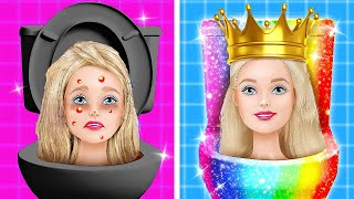 NERD VS POPULAR DOLL MAKEOVER CHALLENGE | Dolls Come To Life by 123 GO!