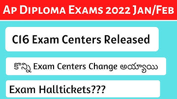 Ap Diploma C16 Exam Centers Released || Hall Tickets?