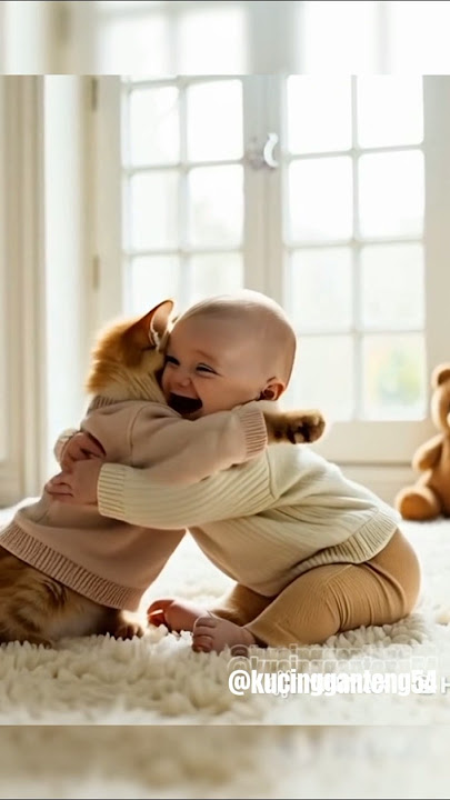 Kucing lucu dan bayi imut #kucing #kucinglucu #cat #imut #catlover #bayilucu #cutebaby #shortvideo