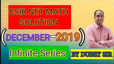 #CSIRNETMathSolution#InfiniteSeries#PreviousYearQuestionsOfCSIRNETMath#DkMathTutorial#DubeySir