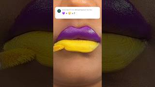 Guess the lipstick color for Purple + Yellow = ?