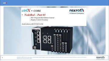 Using Nodered in ctrlX  Part01