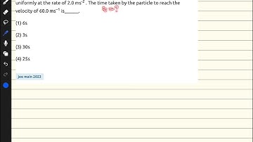 A particle start with an initial velocity 10 m/s along the X direction and accelerate uniformly at 