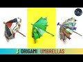 3 Paper Umbrellas DIY || How to make Paper Umbrella || Easy Origami Umbrella