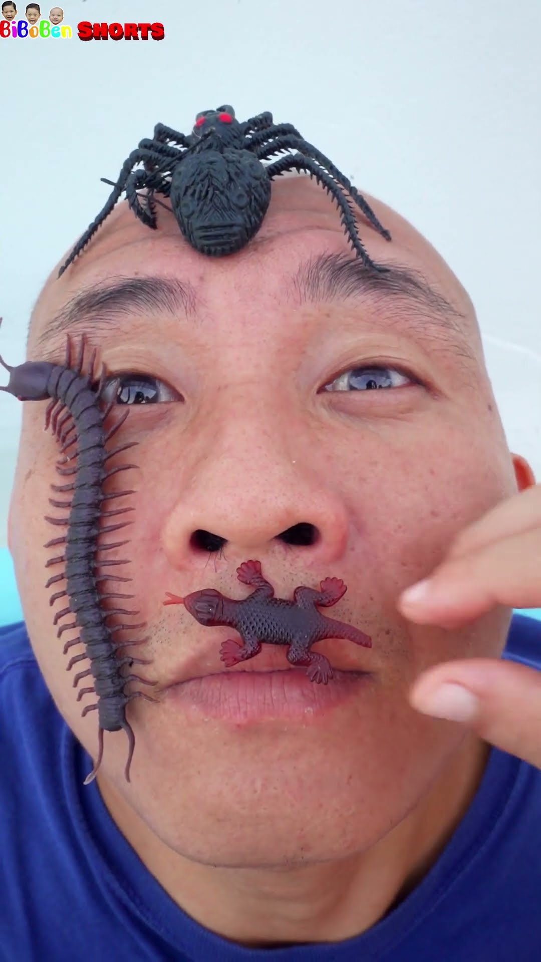 Funny video | OMG He has insects on his face #funny #shorts #omg