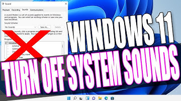How To Turn Off System Sounds Windows 11