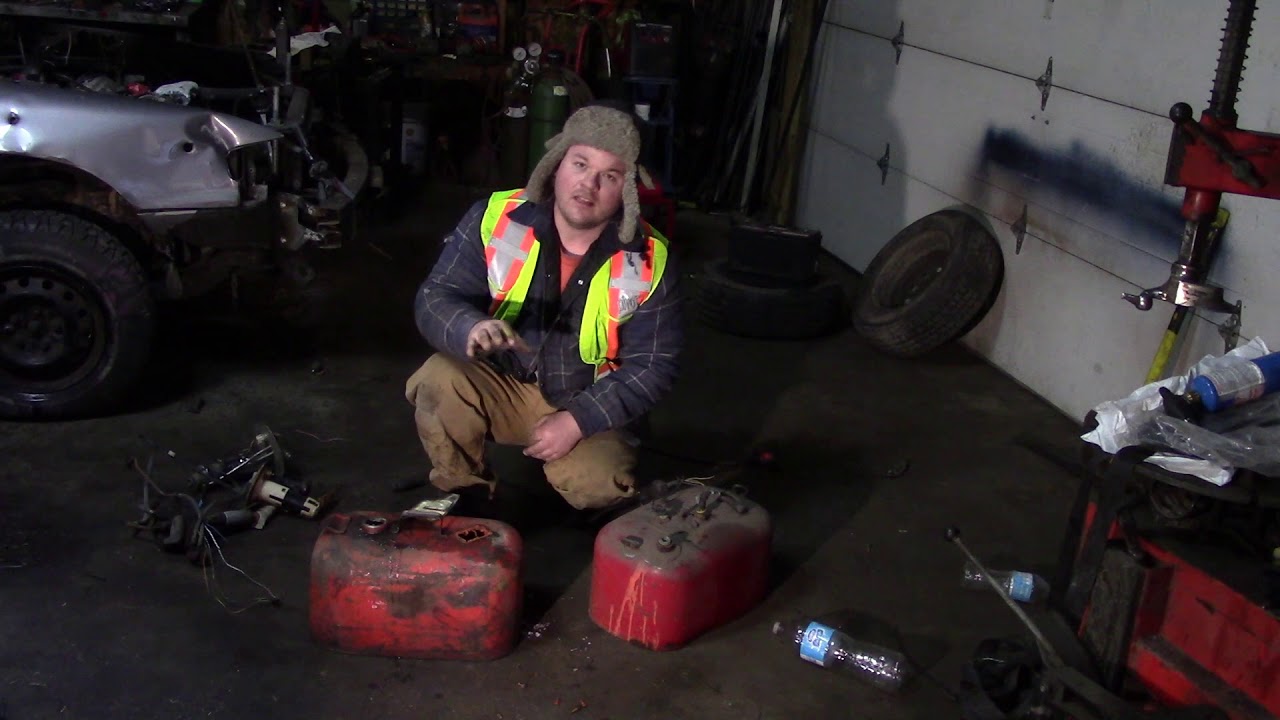 how to build a demolition derby gas tank in tank pump YouTube