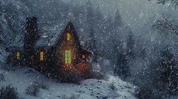Fast Winter Ambience | Fierce Snowstorm & Warm Cabin Sounds Extreme Blizzard for Deep Sleep