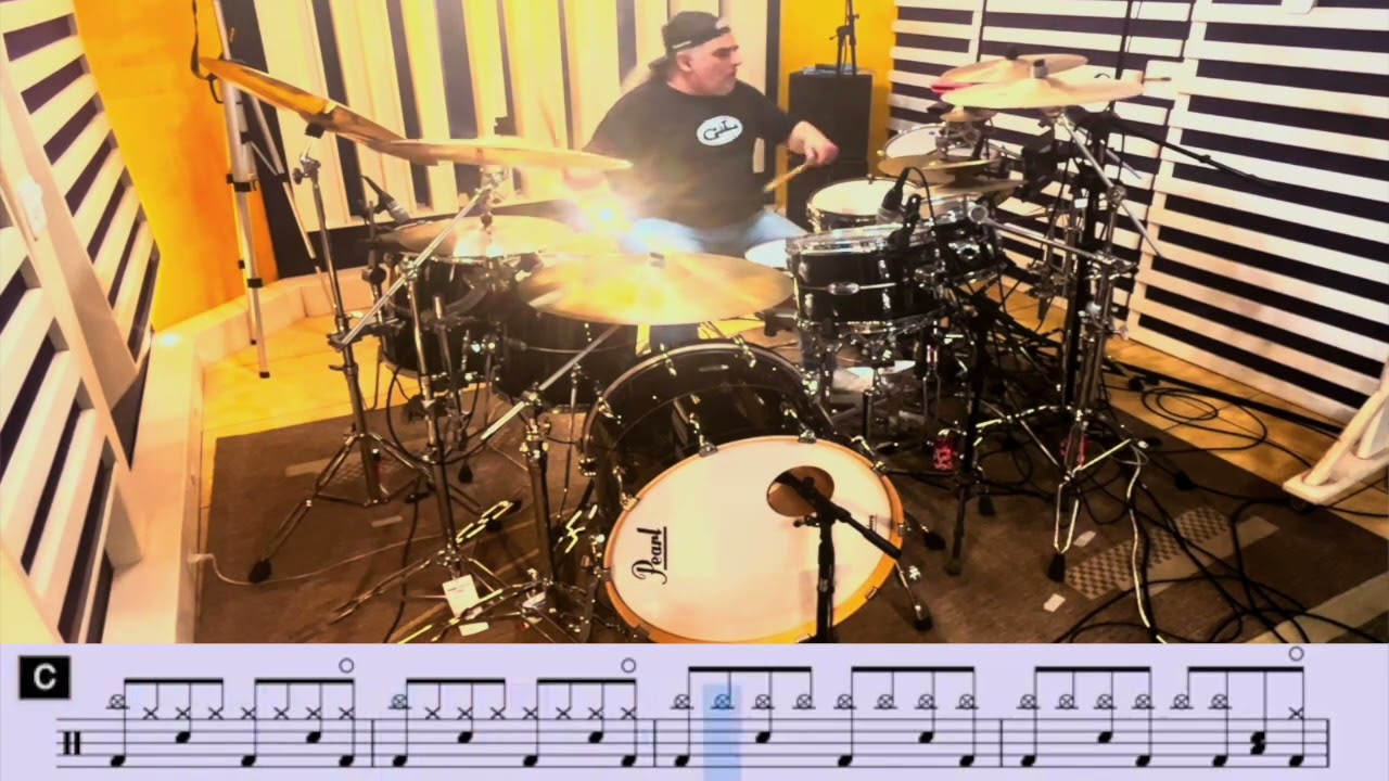 Hysteria- Def Leppard- Drum Cover With Transcription. - YouTube