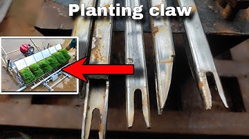 How to make rice transplanting planting claw, / rice transplanter machine / home made machine