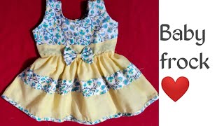(2 year's old) girl baby frock easy cutting and stitching tutorial by khushyan creation