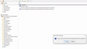 Delete or Remove Sources from Libraries in Zotero