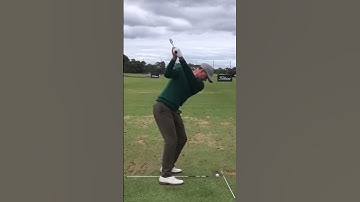 Adam Scott warm up at the Australian Open. Pure iron #golfswing