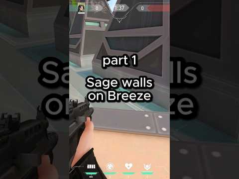 Sage walls on breeze part 1 #valorant #follow #like #lineups #tutorial