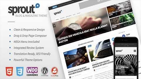 Sprout - Clean Blog/News/Magazine Responsive Theme | Themeforest Website Templates and Themes