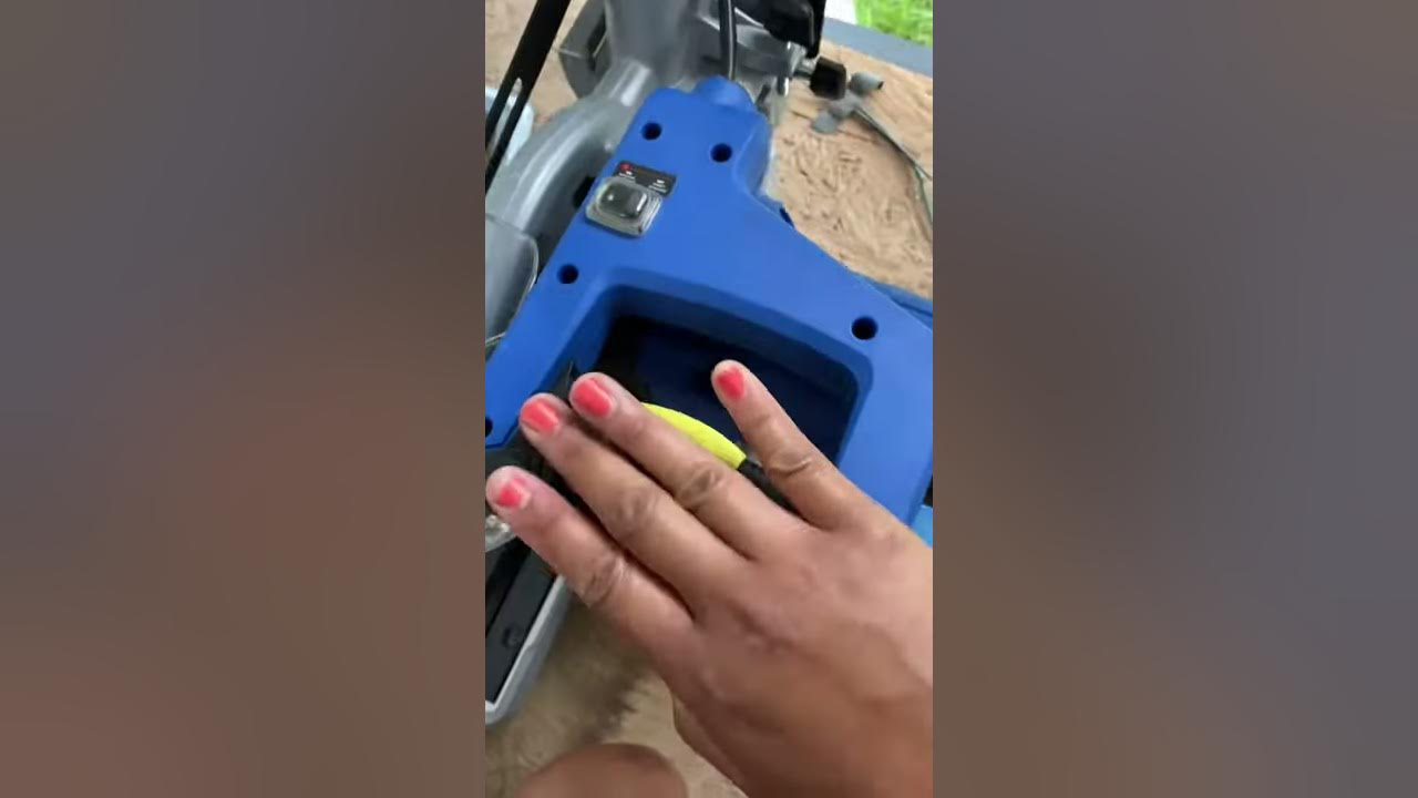 How to release safe lock for Kobalt miter saw YouTube