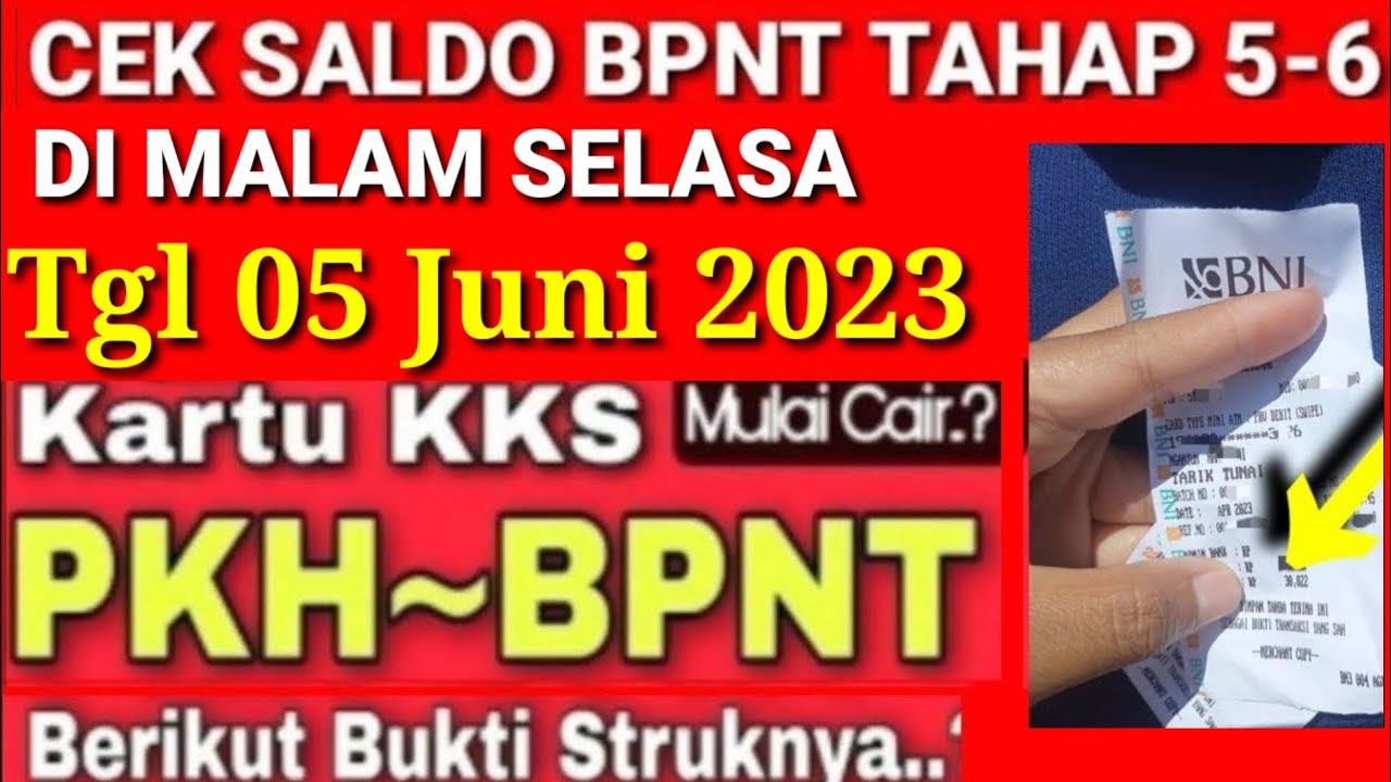 Cek Saldo Kks Pkh Bpnt Tahap 5 6 Malam Selasa Tgl 5 Mei 2023 Positif