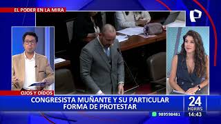 Congreso: Alejandro Muñante protesta exigiendo votación sobre ley de sentenciados