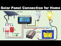 Complete solar panel connection with solar charge controller and inverter theelectricalguy