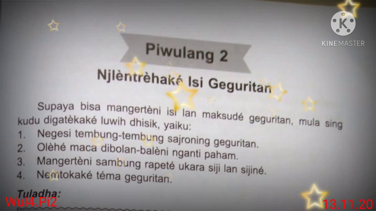 Supaya bisa mangerteni isine geguritan luwih dhisik kudu mangerteni