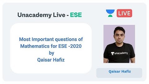 Most Important questions of Mathematics for ESE -2020 by Qaisar Hafiz