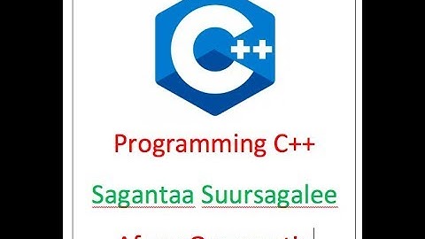 Kutaa 4ffaa A C++ built in operators: C++ Afaan Oromoon
