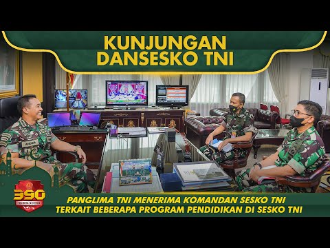 Panglima TNI Menerima Komandan Sesko TNI Terkait Beberapa Program Pendidikan di Sesko TNI