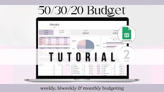 50/30/20 Monthly Budget Spreadsheet Tutorial - How To Use The Budget Tracker To Manage Your Money